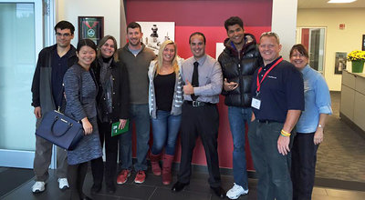 Students participating in a CUBEs site visit