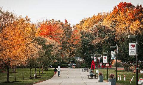 East Campus with the fall foliage in full color