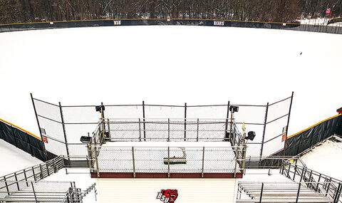 Alumni Park in the snow