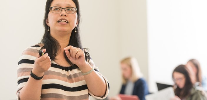 Professor teaching a class