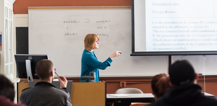 Professor at whiteboard