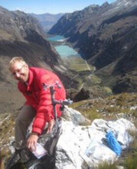 Dr. Rob Hellstrom in Llanganuco Vally in Peru